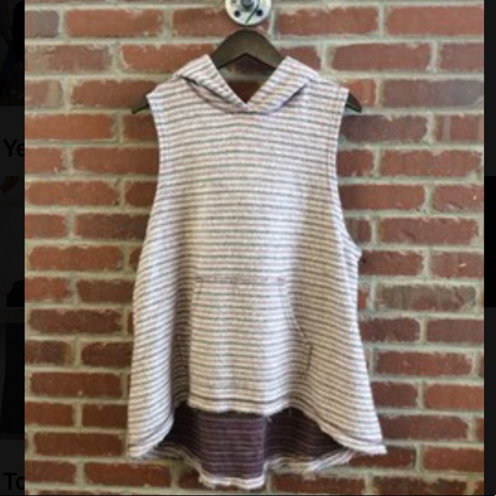 Free People Hooded Sweater Vest